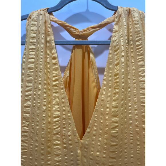 NWT FRAME 100% Silk Draped Crinkle Halter Neck Top Sz S - Picture 9 of 10